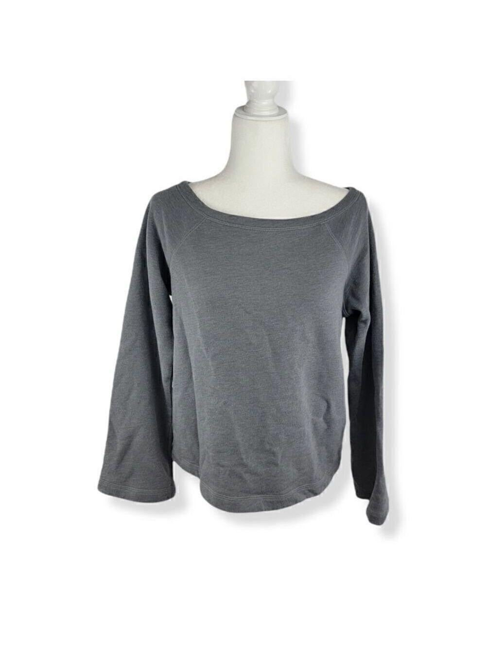 Fabletics Rainbow Cute AF Bell Sleeve Gray Small